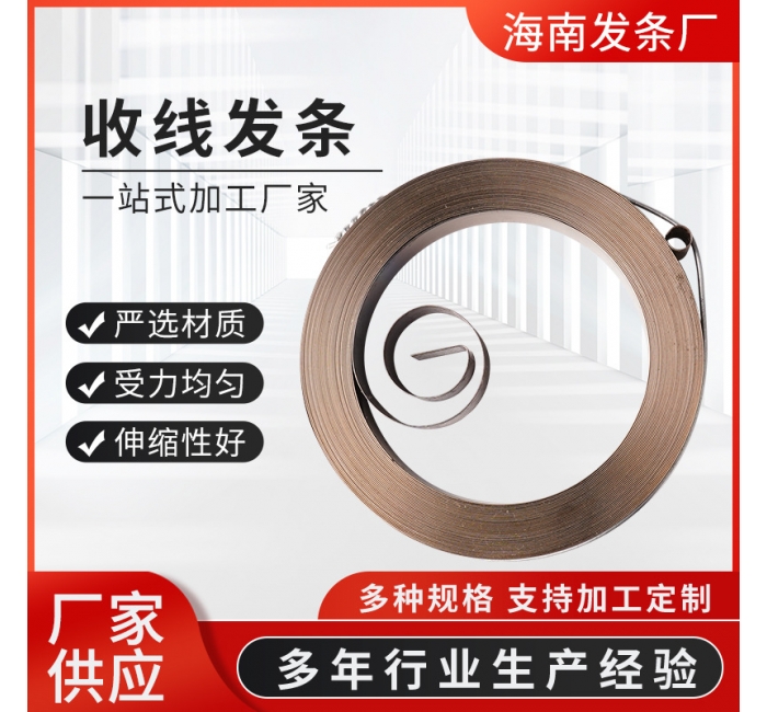 收線發條陀螺發射器大蒜器不銹鋼平面渦卷發條